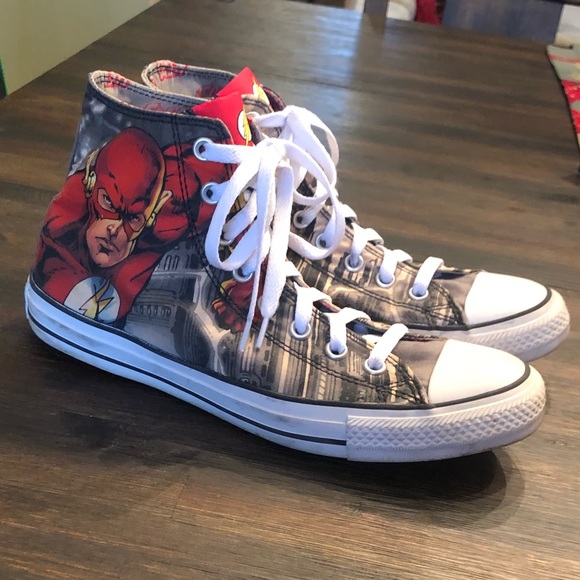 dc comic flash converse shoes